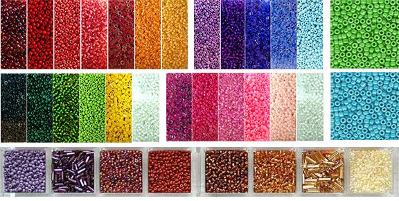 Large Selection of Seed Beads in all sizes. 