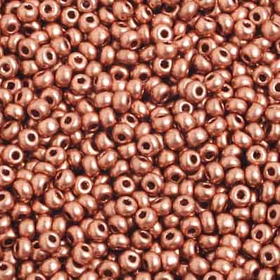 Preciosa 6/0 Matte Gold Czech Glass Seed Beads