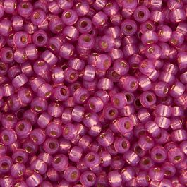 Miyuki Seed Bead RD 6/0 - Dark Rose Silver Lined Dyed Alabaster