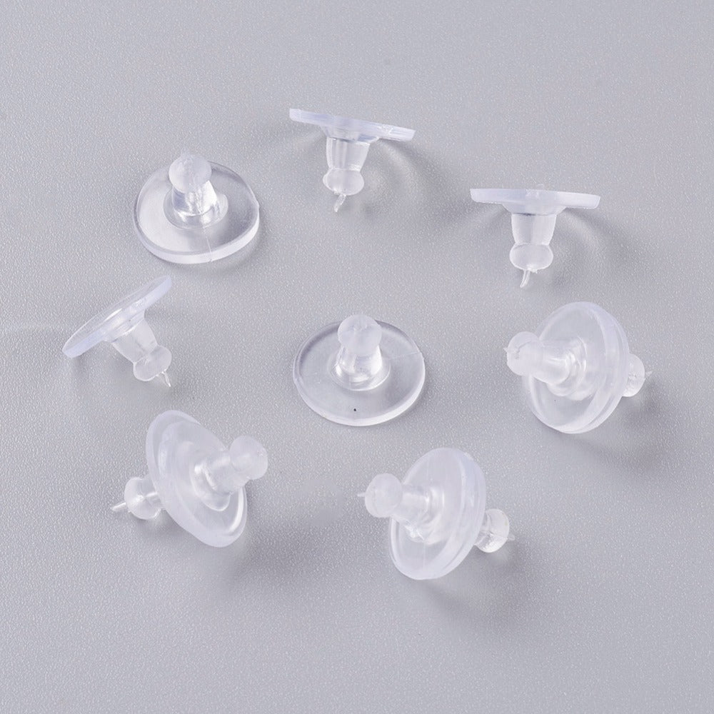 Beadazzle 10x6mm Clear Plastic Earring Backs - 100Pcs – Beadazzle Bead ...