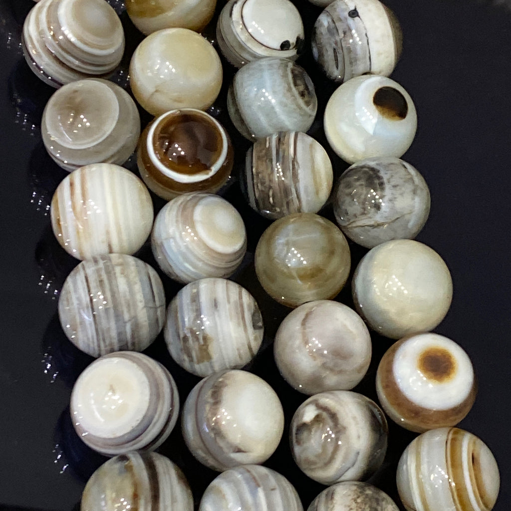 Black Agate Natural Round Stone Beads Beadazzle Bead Outlet