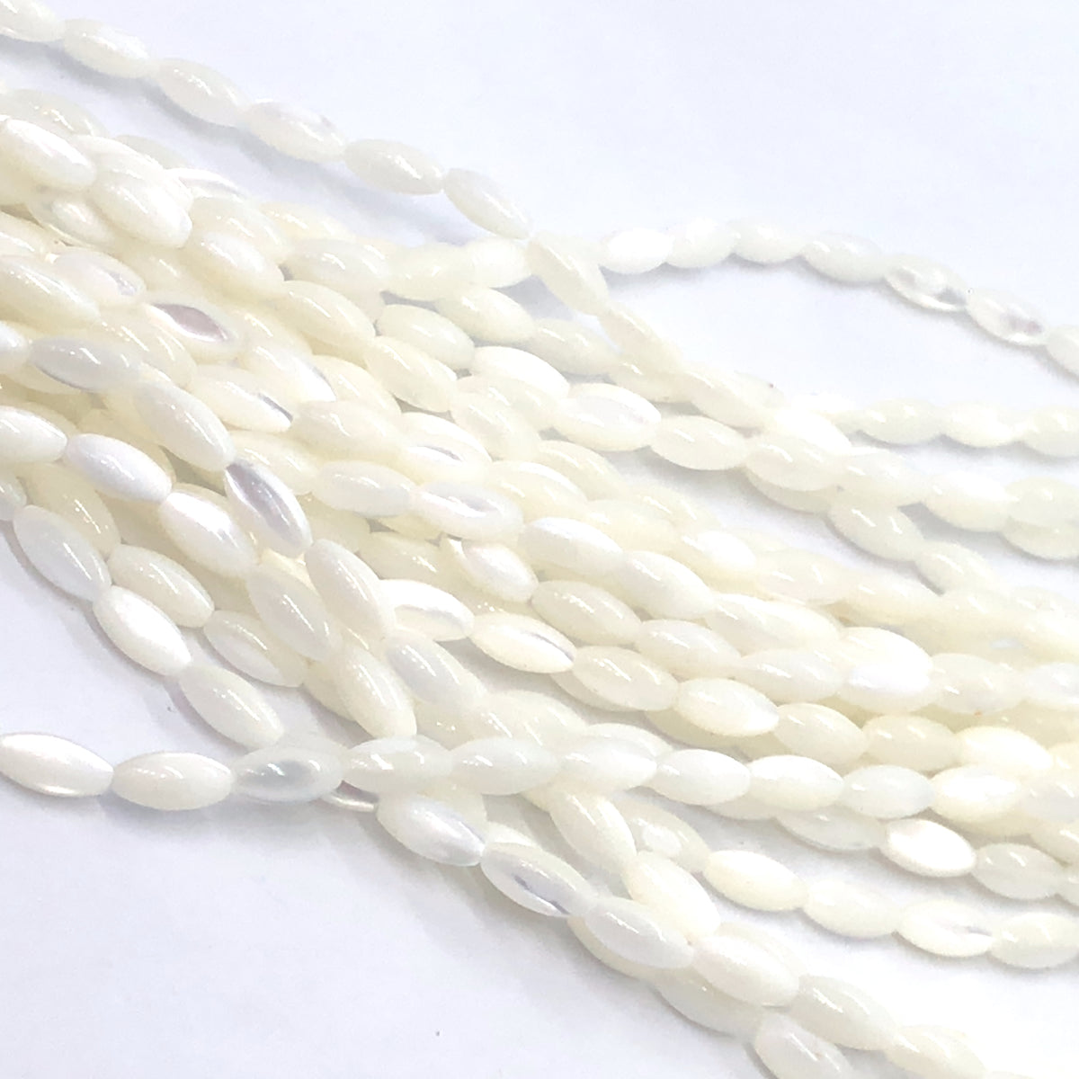 Mother of Pearl Natural Freshwater Shell High Quality 9x4mm Rice Bead ...