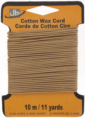 COTTON WAX CORD 1.5mm ROUND  5HEADERSx10MTR=50MTR LT.MUSTRD