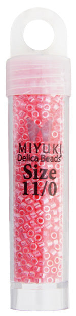 Delica 11/0 RD Crystal Rose  Ceylon Lined-Dyed