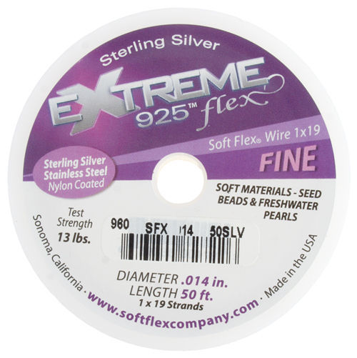 SOFT FLEX EXTREME .014 DIA. 50 FT. 19 STRAND STERLING SILVER