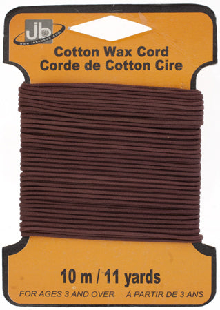 COTTON WAX CORD 1.5mm ROUND  5HEADERSx10MTR=50MTR MAROON