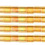 Miyuki TILA Beads 5x5mm 2 holes  Light Amber Transparent AB