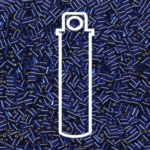 Japanese Bugle Bead #3 (6mm) Silver Lined Dark Blue - 50grams ...