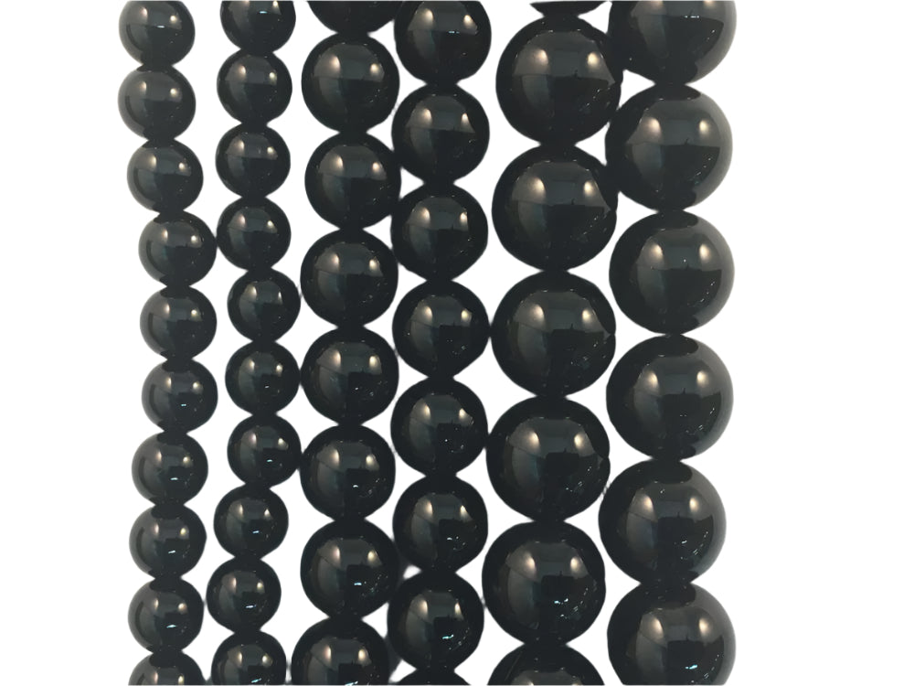 Black Onyx Beads | Smooth Black Onyx Round Beads | 6mm 8mm 10mm Black Onyx Beads | Smooth Black Onyx Round Beads | 6mm 8mm 10mm