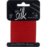 Dazzle-It Silk Bead Thread  D (5.9lbs) Red 28yds