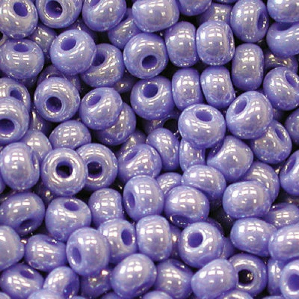 French Blue Luster Opaque Seed Beads Size 10/0