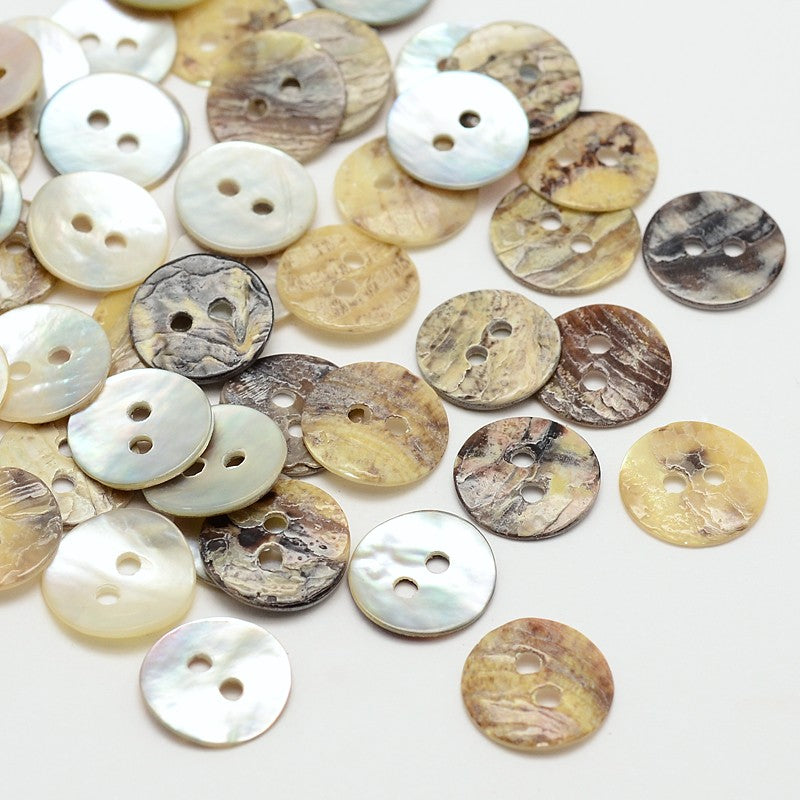 Thick Natural Akoya Pearl Shell Buttons – Beadazzle Bead Outlet