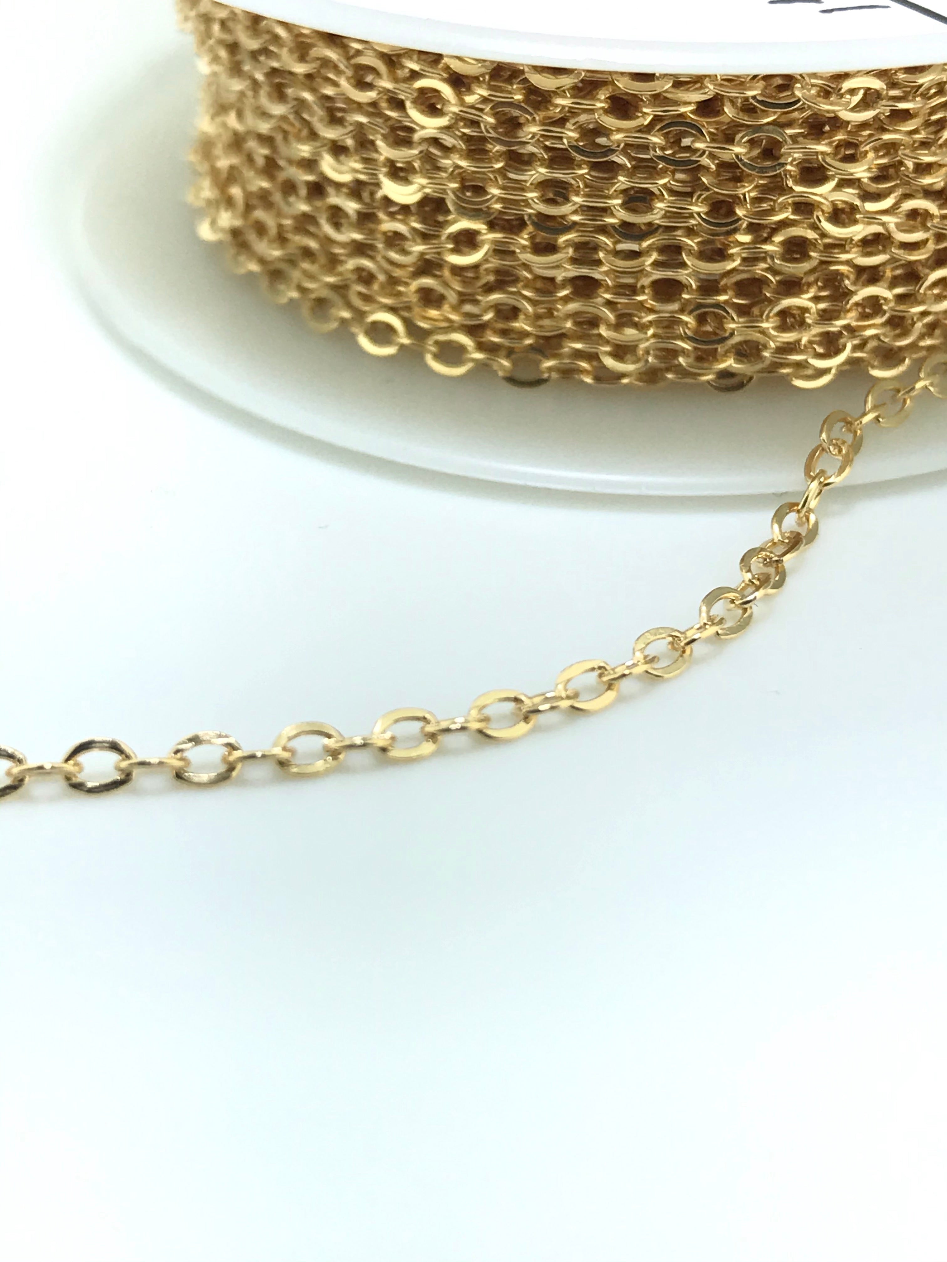 14K Gold Filled Flat Open 2MM Cable 9inches – Beadazzle Bead Outlet